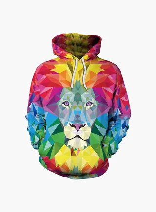 3D Printing Long Sleeve Hoodie Multicolour 