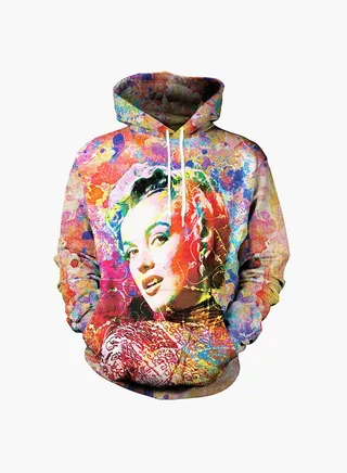 3D Printing Long Sleeve Hoodie Multicolour 