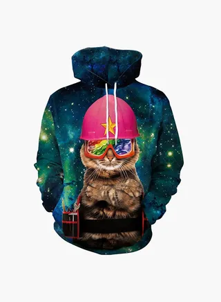3D Printing Long Sleeve Hoodie Multicolour 