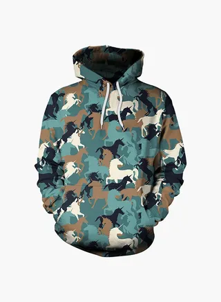 3D Printing Long Sleeve Hoodie Multicolour 