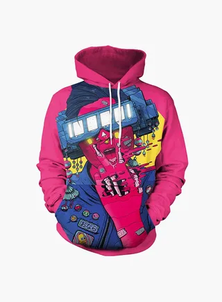3D Printing Long Sleeve Hoodie Multicolour 