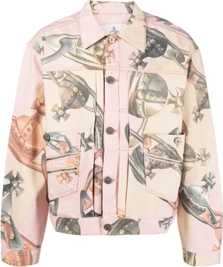 Orb print denim jacket