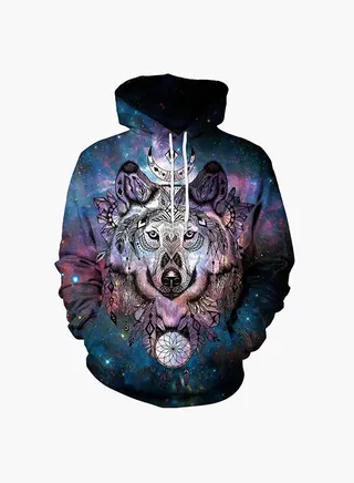 3D Printing Long Sleeve Hoodie Multicolour 