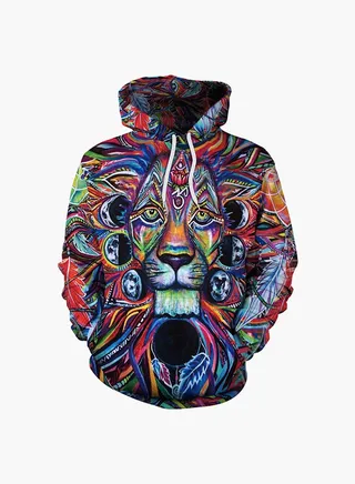 3D Printing Long Sleeve Hoodie Multicolour 