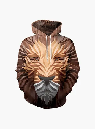 3D Printing Long Sleeve Hoodie Multicolour 
