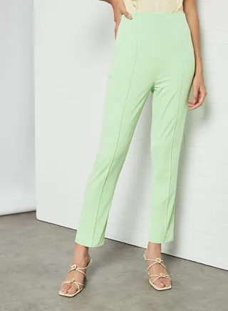 Pleat Detail Pants Green 