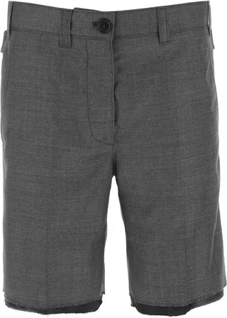 Miu Miu Grisaille Straight Leg Bermuda Shorts