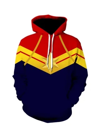 Avengers Endgame Printed Hoodie Red/Blue/Yellow 