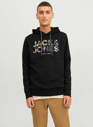 Front Logo Graphic Regular Fit Hoodie 