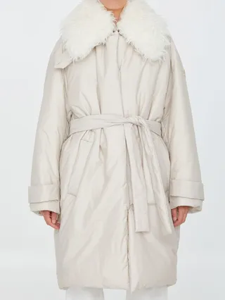 Beige Padded Down Jacket