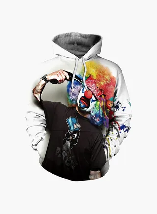 3D Printing Long Sleeve Hoodie Multicolour 