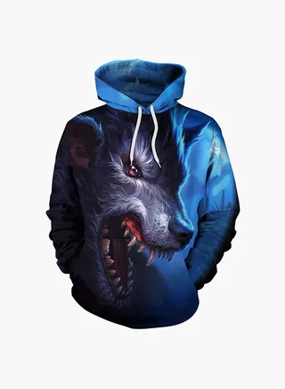 3D Printing Long Sleeve Hoodie Multicolour 