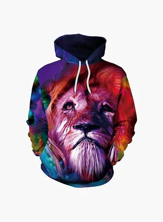 3D Printing Long Sleeve Hoodie Multicolour 
