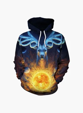 3D Printing Long Sleeve Hoodie Multicolour 