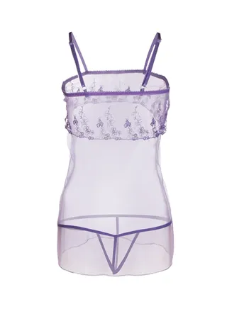 Sling Perspective Babydoll Dress Purple 