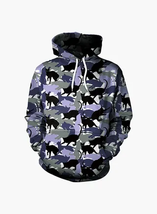 3D Printing Long Sleeve Hoodie Multicolour 