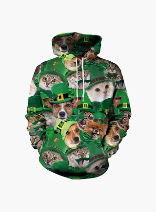 3D Printing Long Sleeve Hoodie Multicolour 
