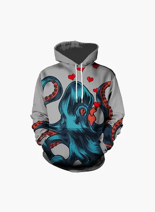 3D Printing Long Sleeve Hoodie Multicolour 