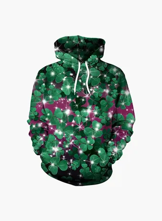3D Printing Long Sleeve Hoodie Green 
