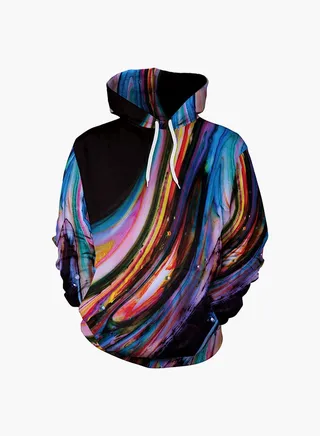 3D Printing Long Sleeve Hoodie Multicolour 