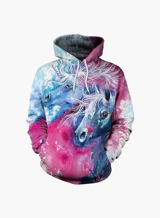 3D Printing Long Sleeve Hoodie Multicolour 