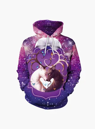 3D Printing Long Sleeve Hoodie Multicolour 