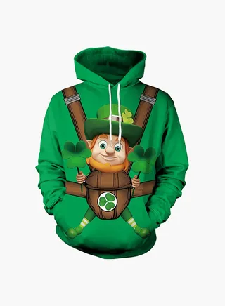 3D Printing Long Sleeve Hoodie Multicolour 