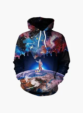 3D Printing Long Sleeve Hoodie Multicolour 