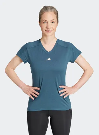 Aeroready Train Essentials Minimal Branding V-Neck T-Shirt 