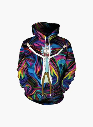3D Printing Long Sleeve Hoodie Multicolour 