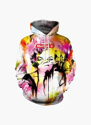 3D Printing Long Sleeve Hoodie Multicolour 