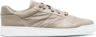 Perforated-Detail Panelled Low-Top Sneakers