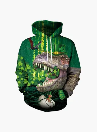 3D Printing Long Sleeve Hoodie Multicolour 