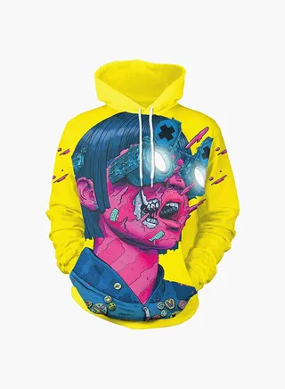 3D Printing Long Sleeve Hoodie Multicolour 