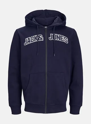 Logo Print Zip Up Hoodie 