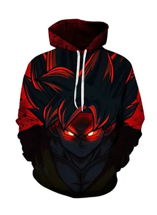 3D Realstic Print Drawstring Hoodie Multicolour 