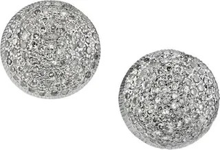 Domed Diamond Stud Earrings