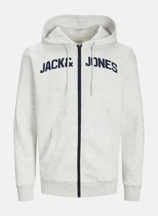 Logo Print Zip Up Hoodie 