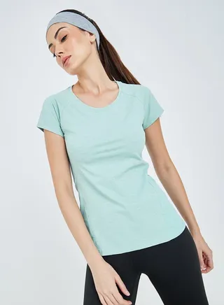 Melange Front Panel & Perforated Back Panel Top 