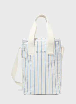 Drinks Cooler Bag Le Weekend Mid Blue-Cream 