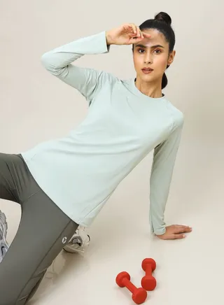 Solid T-Shirt with Long Sleeves