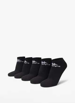 Logo Detail Ankle Length Sports Socks - Set of 5 