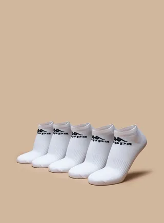 Logo Detail Ankle Length Sports Socks - Set of 5 