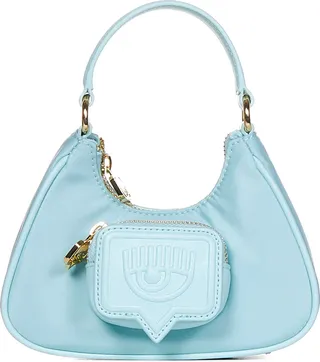 Eyelike Pocket Top Zip Shoulder Bag