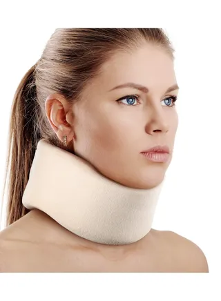 Soft Foam Neck Brace Universal Cervical Collar, Adjustable Support for Sleeping (3" Depth L) 