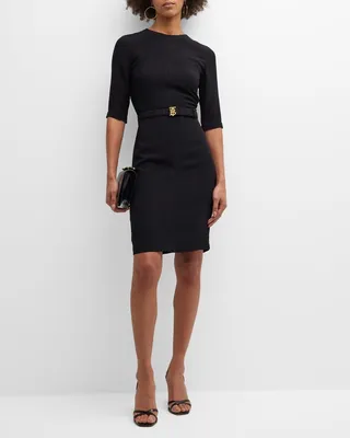 Macy TB Belted Short-Sleeve Dress