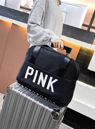 A bag for going out, for trips, for the gym, for multiple uses, waterproof and expandable 12 cm - black 