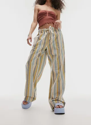 Striped Straight Pants