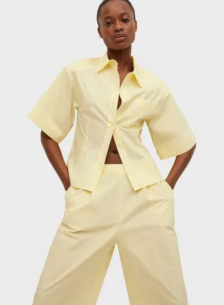 Wide Leg Cropped Pants 