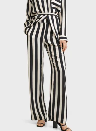 Striped Wide Leg Trouser 
